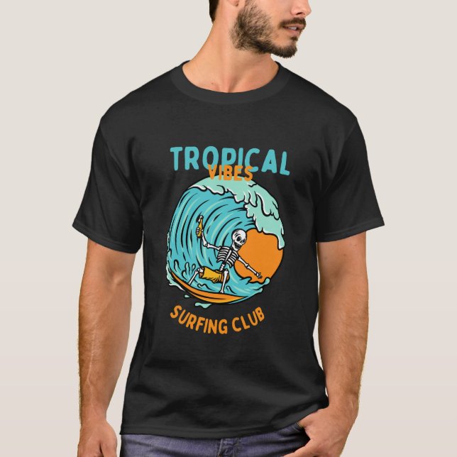 Camiseta Club de surf de los virus tropicales (Anverso)