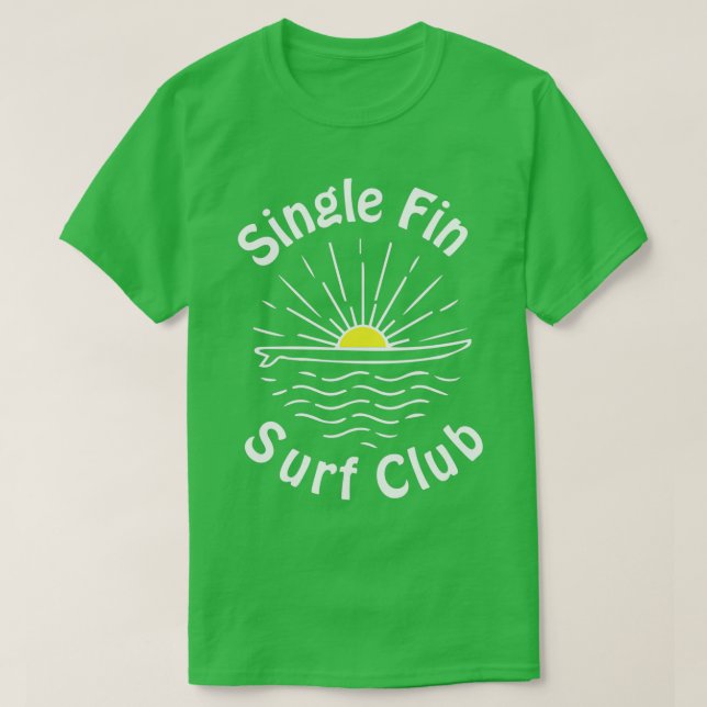Camiseta Club de surf Fin Único Longboard y Clas (Diseño del anverso)