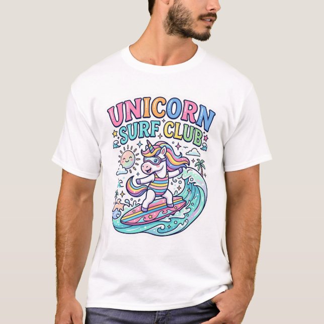 Camiseta Club de Surf Unicornio (Anverso)