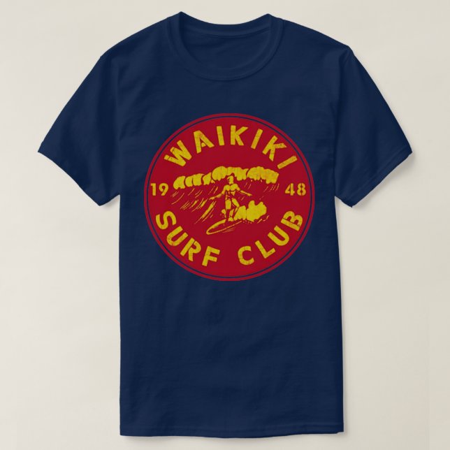 Camiseta Club de Surf Waikiki 1948 (Diseño del anverso)