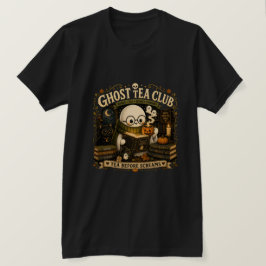 Camiseta Club de Té Fantasma Bibliófilo Halloween Retro