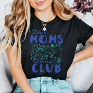 Camiseta Club de Tenis de Madres Cansadas Retro Divertido