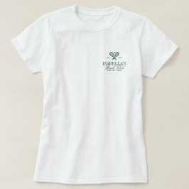 Camiseta Club de Tenis de Soltera Blanca Elegante Personali