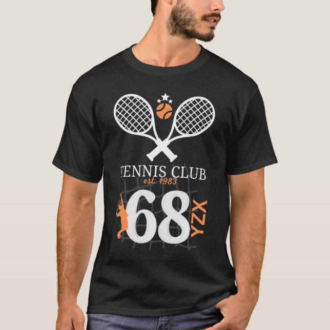 Camiseta Club de tenis, vintage moderno (Anverso)