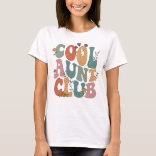 Camiseta Club de tía Guay, texto floral retro, tee de regal