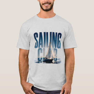 Camiseta Club de Vela Gráfico Náutico de Lujo