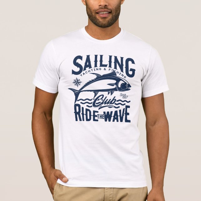 Camiseta Club de vela y pesca (Anverso)