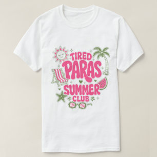 Camiseta Club de Verano para Paras Cansados Retro Paraprofe