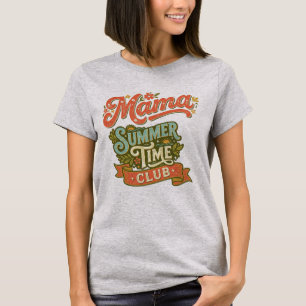 Camiseta Club de Verano Retro Mama con Tipografía Vintage