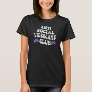 Camiseta Club de Videojuego Anti Social - Retro Funny Gamer