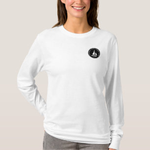 Camiseta club de yates personalizado. Barco de vela de vela