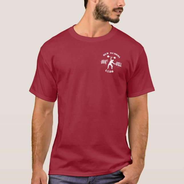 Camiseta Club del Barbell de la escuela vieja (Anverso)