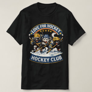 Camiseta Club Divertido de Animales de Hockey - Amor Clásic