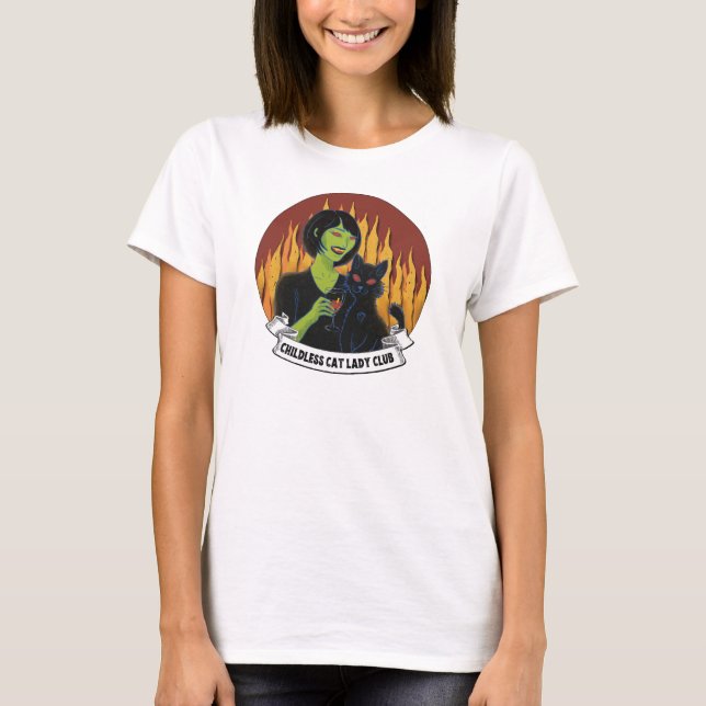 Camiseta Club Gato Dama para Niños (mentón limpio) - Camise (Anverso)