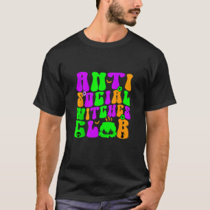 Camiseta Club Groovy de brujas antisociales Graciosa Hallow