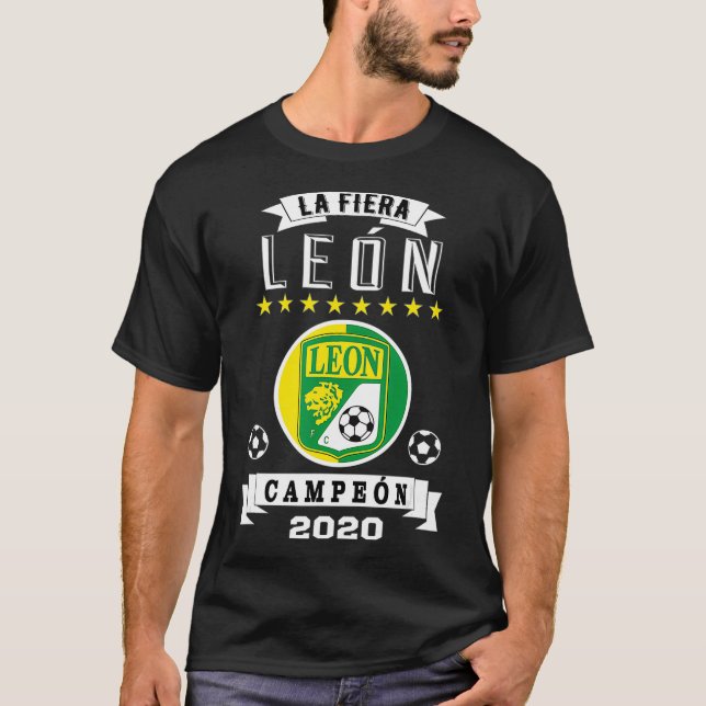 Camiseta Club Leon Campeon 2020 Futbol Mexicano La Fiera (Anverso)