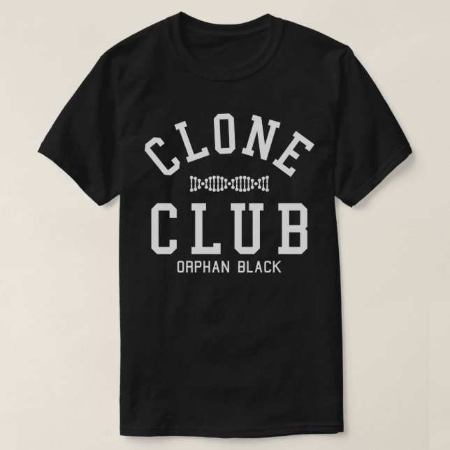 Camiseta Club negro huérfano de la copia (Diseño del anverso)