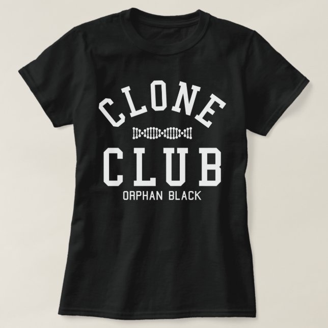 Camiseta Club negro huérfano de la copia (Diseño del anverso)