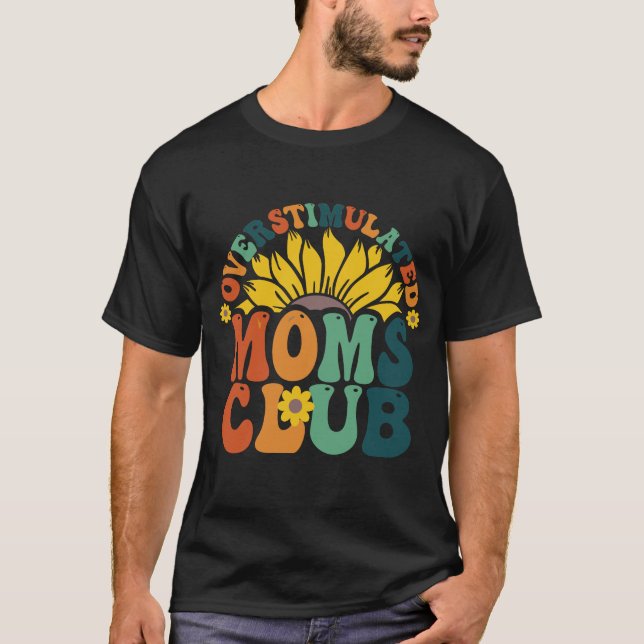 Camiseta club para mamás sobreestimulada, retro li (Anverso)