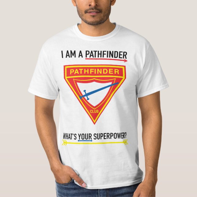Camiseta Club Pathfinder ¿Cuál es tu superpotencia? (Anverso)
