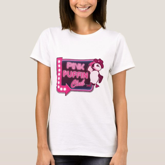 Camiseta Club Pink Puffin (Anverso)