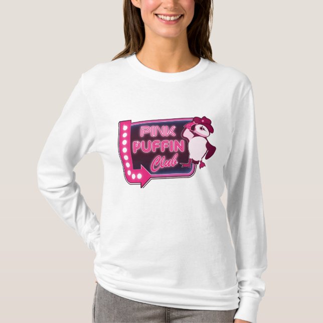 Camiseta Club Pink Puffin (Anverso)