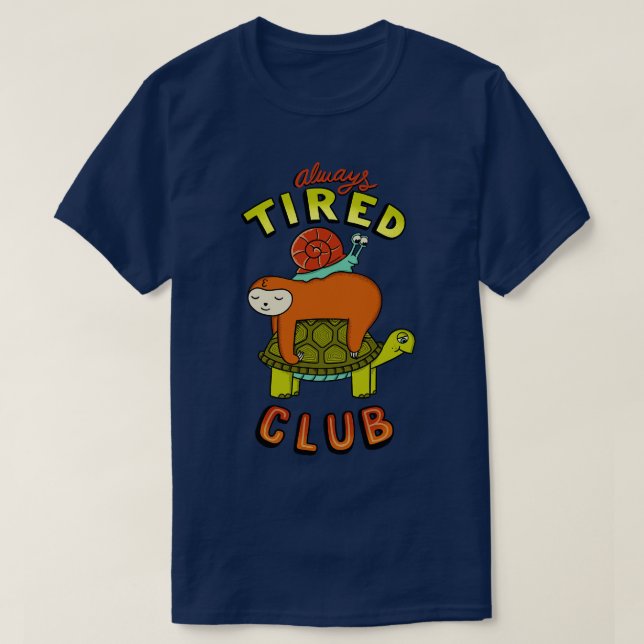 Camiseta Club siempre cansado (Diseño del anverso)