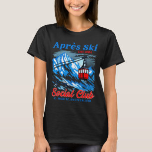 Camiseta club social de après ski esquiador esquí snowboard