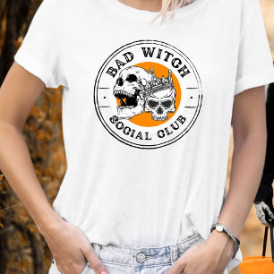 Camiseta Club Social de Brujas Malas - Esqueleto de Hallowe