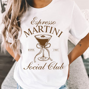 Camiseta Club Social de Cóctel Martini de Espresso