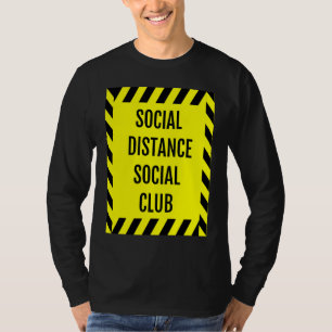 Camiseta Club Social de Distancia Social Virus de la Gripe