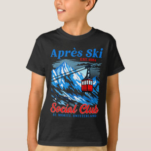 Camiseta club social de esquí después del esquí esquiador s