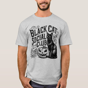 Camiseta Club social de gatos negros de Halloween Gothic Sp