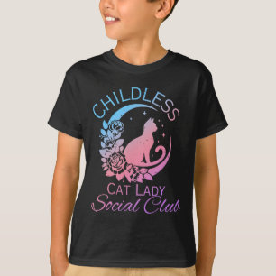 Camiseta Club Social de Señoras Gatas sin Hijos Meme Gata K