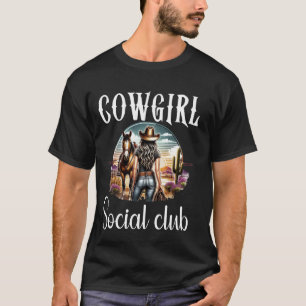 Camiseta club social de vaquera humor country western retro