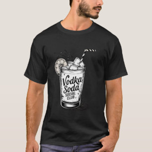 Camiseta Club Social Divertido de Bebidas Cóctel Vodka Soda
