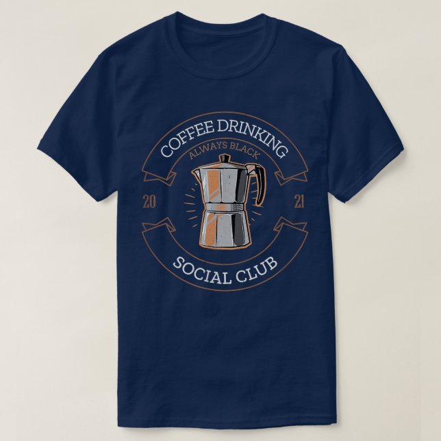 Camiseta Club Social I para bebedores de café (Diseño del anverso)