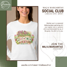 Camiseta Club Social Mahj & Margaritas para Damas Manga Lar