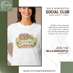 Camiseta Club Social Mahj & Margaritas para Damas Manga Lar