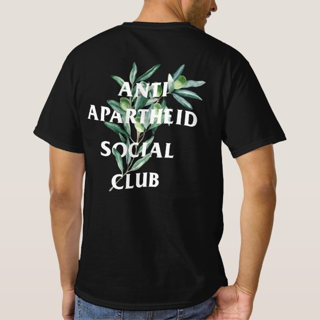 Camiseta Club social olive vine moderno anti apartheid (Reverso)