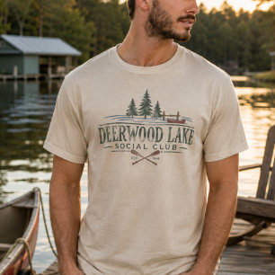 Camiseta Club Social Rústico Vintage de Deerwood