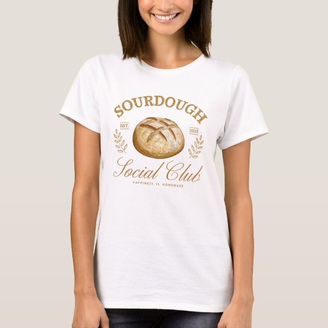 Camiseta Club Social Sourdough Lover Girly (Anverso)