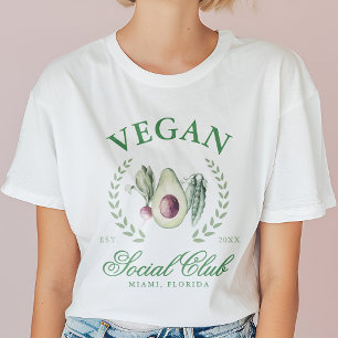 Camiseta Club Social Vegano Personalizado Lugar y Año