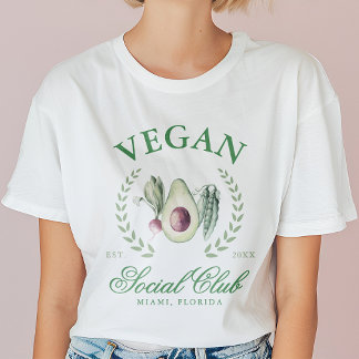 Camiseta Club Social Vegano Personalizado Lugar y Año