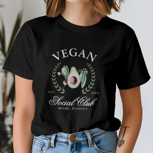 Camiseta Club Social Vegano Personalizado Lugar y Año