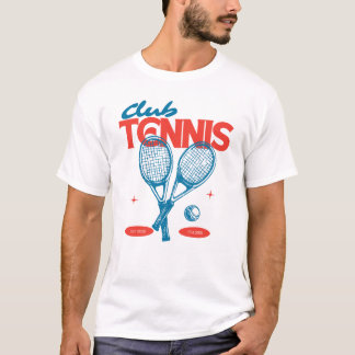 Camiseta Club Tennis Vintage T-Shirt | Retro Racket Design