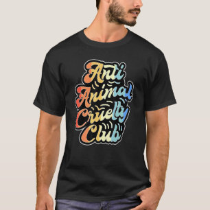 Camiseta Club Vegano de Anti Crueldad Animal Estilo de Vida