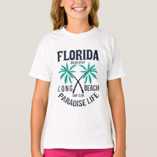 Camiseta Clube de Surf Vida Paraíso Playa Larga Florida