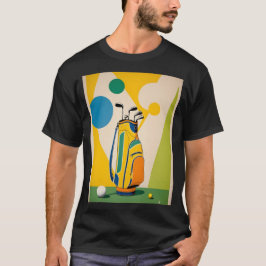 Camiseta Clubes de golf de estilo moderno de medio siglo