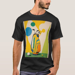 Camiseta Clubes de golf de estilo moderno de medio siglo